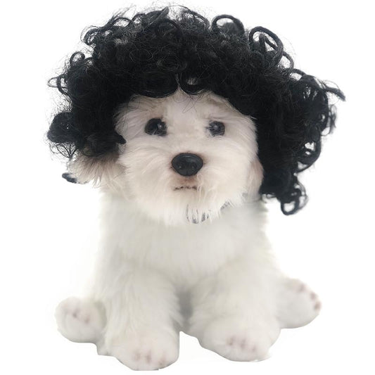 Pet wigs, dog wigs, pet Halloween pet decorations, curly and straight cat wigs